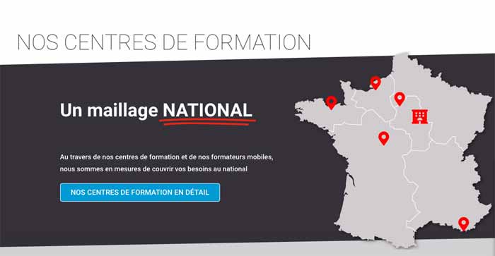 Carte des agences en France